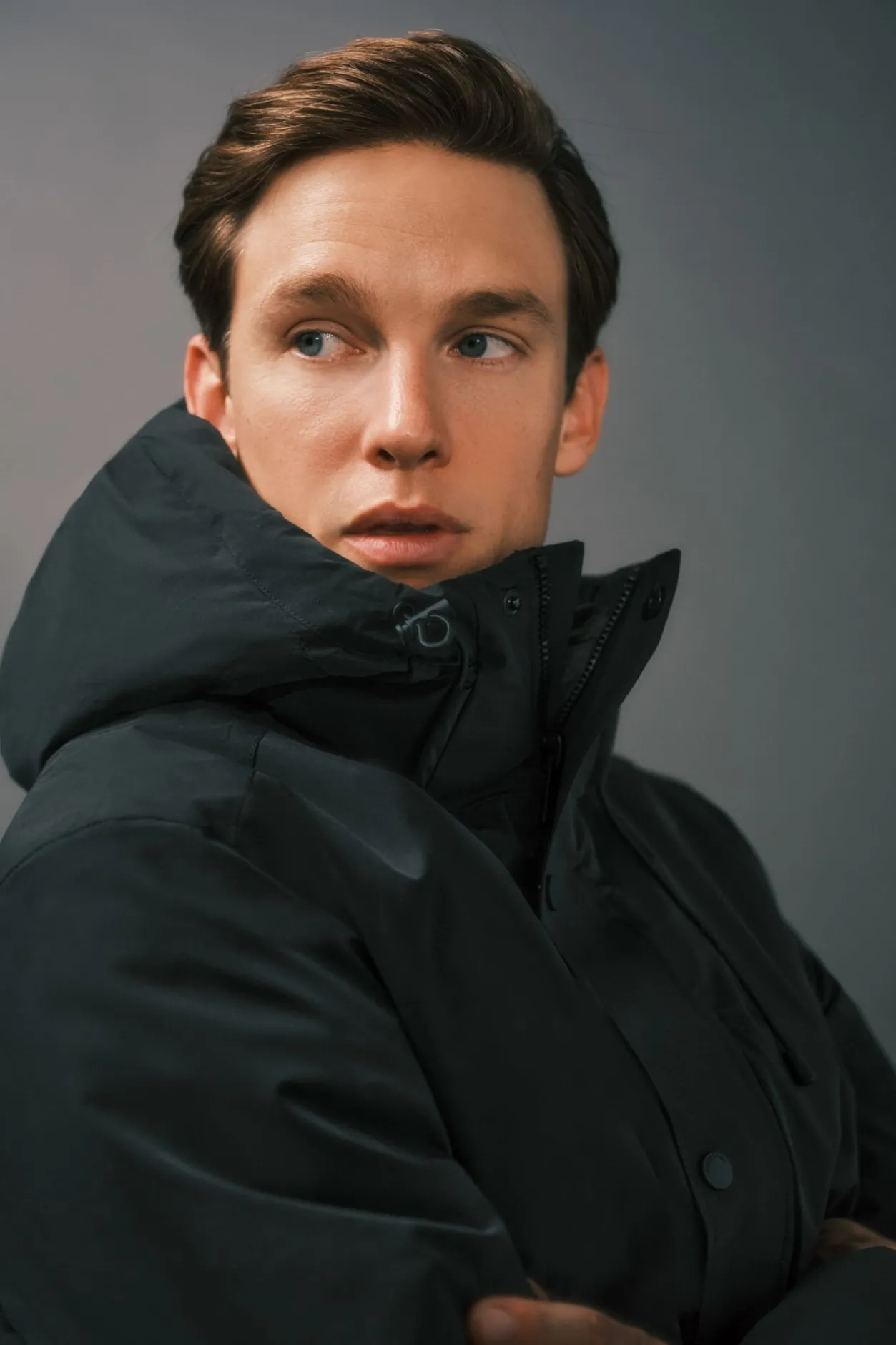 Cortefiel Parka con capucha Negro New