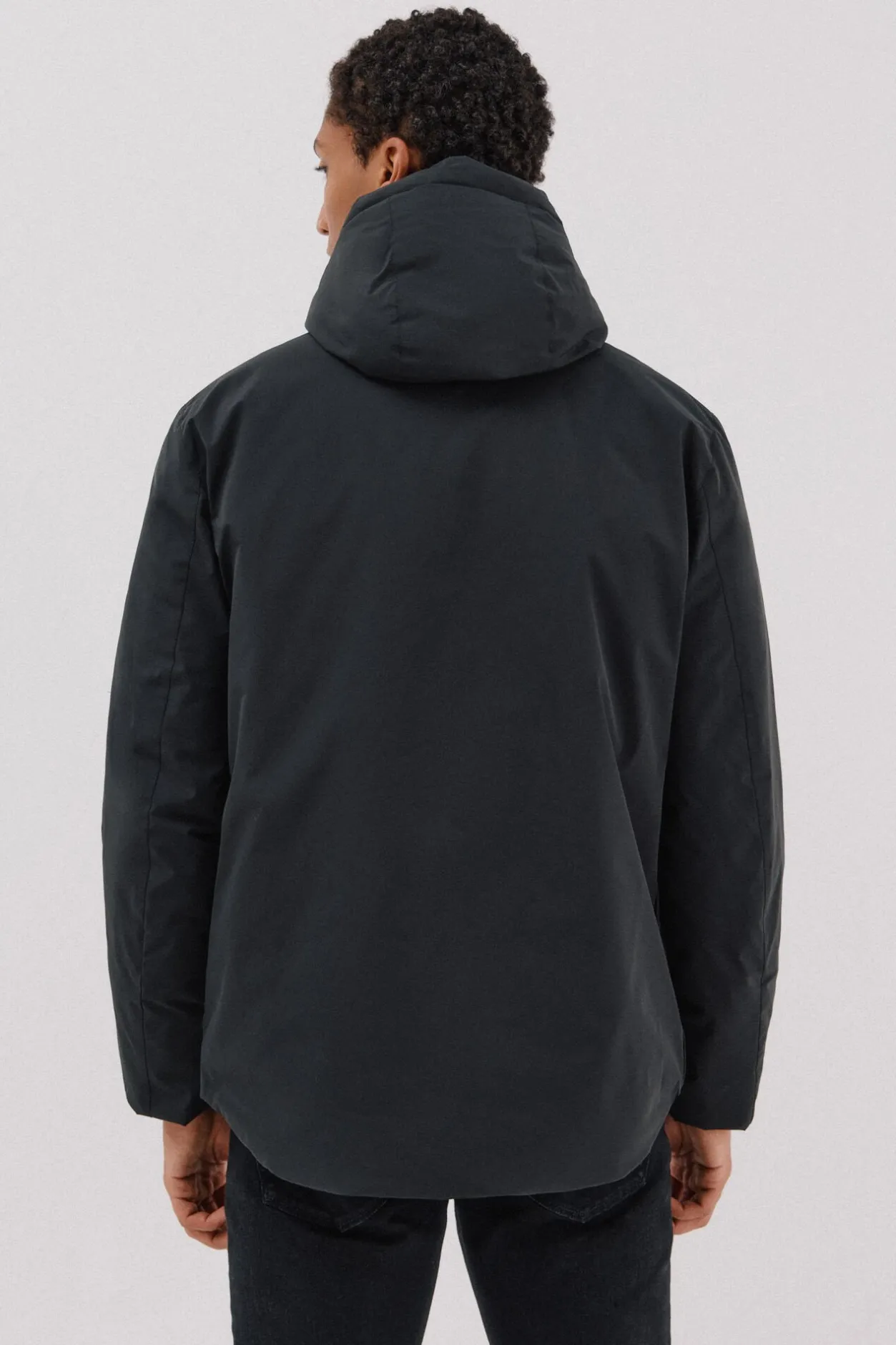 Cortefiel Parka con capucha Negro New