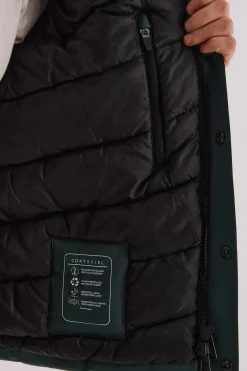 Cortefiel Parka con capucha Verde oscuro Sale