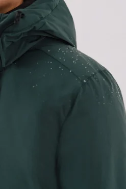 Cortefiel Parka con capucha Verde oscuro Sale