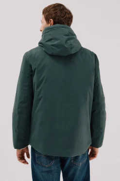 Cortefiel Parka con capucha Verde oscuro Sale