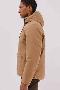 Cortefiel Parka con capucha Camel