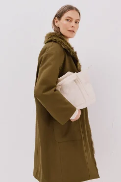 Cortefiel Parka con cuello efecto pelo Marr&oacute;n oscuro Discount