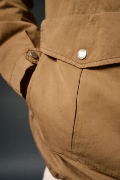 OOTO Parka corta algodón Marr&oacute;n Discount