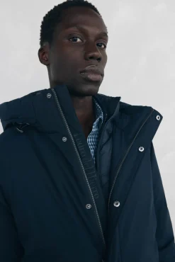 Pedro del Hierro Parka corta capucha Azul