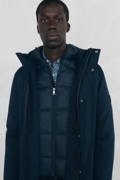 Pedro del Hierro Parka corta capucha Azul