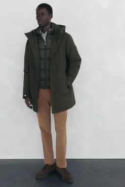 Pedro del Hierro Parka corta capucha Verde Best