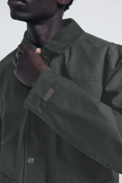 Springfield Parka corta cuello pana kaki Online