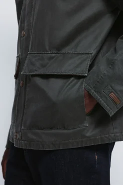 Springfield Parka corta cuello pana kaki Clearance