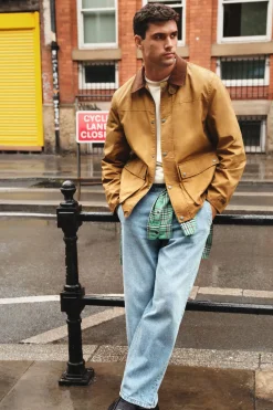 Springfield Parka corta cuello pana amarillo Best