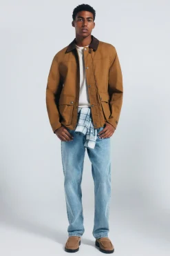 Springfield Parka corta cuello pana amarillo Best