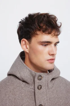 Springfield Parka corta efecto lana nude Discount