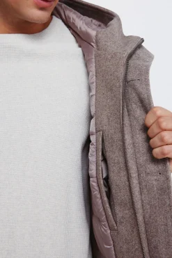 Springfield Parka corta efecto lana nude Discount