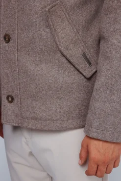 Springfield Parka corta efecto lana nude Discount