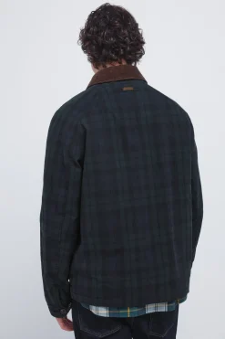 Springfield Parka cuadros cuello pana estampado