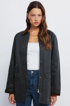 Springfield Parka encerada verde Online