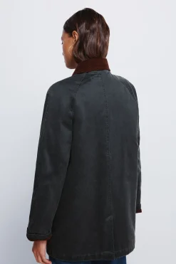 Springfield Parka encerada verde Online