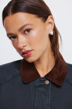 Springfield Parka encerada azul Online