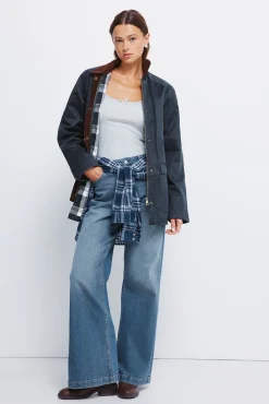 Springfield Parka encerada azul Online