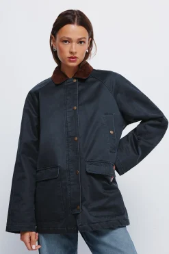 Springfield Parka encerada azul Online