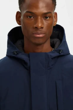 Selected Parka impermeable con capucha Azul marino Hot