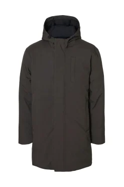 Selected Parka impermeable con capucha Gris oscuro Clearance