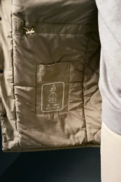 OOTO Parka larga acolchada Beige