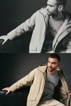 OOTO Parka larga acolchada Beige