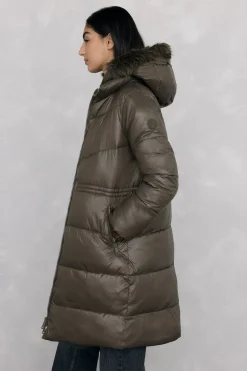 Pedro del Hierro Parka larga capucha Verde Discount