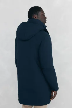 Pedro del Hierro Parka larga capucha con vistas Azul Outlet