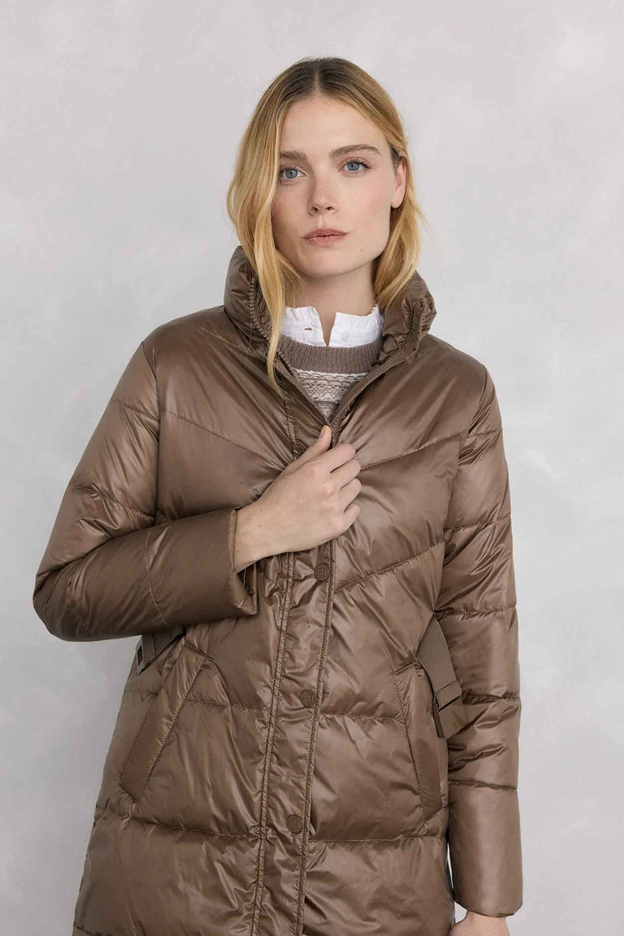 Pedro del Hierro Parka larga cinturón Verde Best