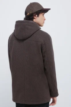 Springfield Parka larga efecto lana estampado Outlet