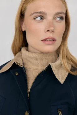 Pedro del Hierro Parka larga encerada Azul Best