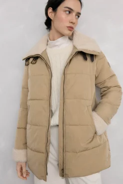 Pedro del Hierro Parka lisa borreguito Beige Best