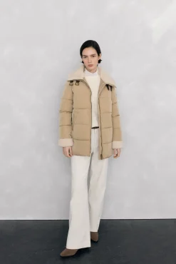 Pedro del Hierro Parka lisa borreguito Beige Best