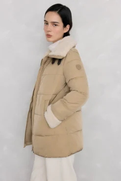 Pedro del Hierro Parka lisa borreguito Beige Best