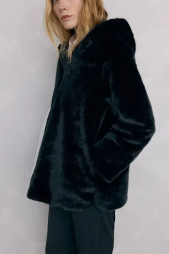 Pedro del Hierro Parka reversible pelo Negro Clearance