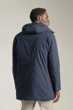 PuroEGO Parka técnica capucha arena Azul marino