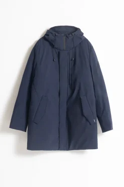 PuroEGO Parka técnica capucha arena Azul marino