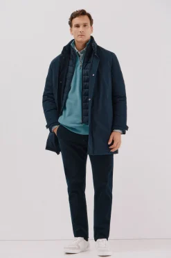 Cortefiel Parka técnica vistas desmontables Azul marino Outlet