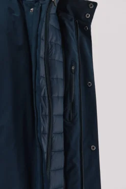 Cortefiel Parka técnica vistas desmontables Azul marino Outlet