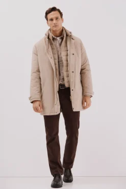 Cortefiel Parka técnica vistas desmontables Beige Outlet