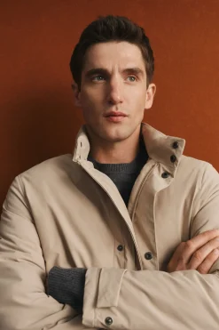 Cortefiel Parka técnica vistas desmontables Beige Outlet