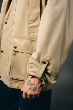 OOTO Parka tejido efecto encerado Beige Online