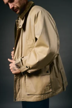OOTO Parka tejido efecto encerado Beige Online