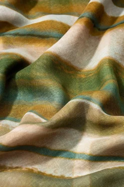 Vilanova Pañuelo Estampado con Efecto Lino kaki Sale