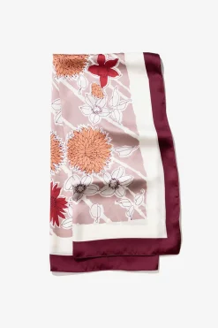 Vilanova Pañuelo Satinado Estampado Floral Rosa Discount