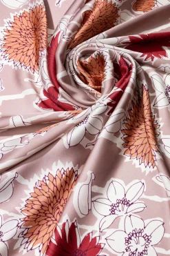 Vilanova Pañuelo Satinado Estampado Floral Rosa Discount