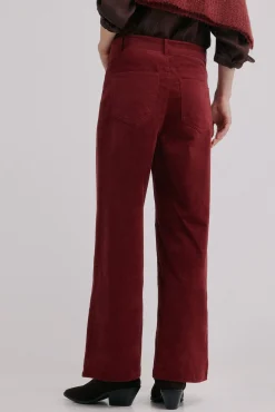 Hoss Intropia Paulette. Pantalón wide leg Granate Clearance