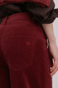 Hoss Intropia Paulette. Pantalón wide leg Granate Clearance